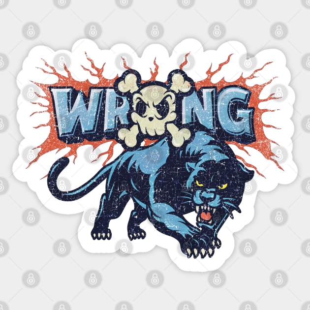 Wrong Panther – Vintage Wild Cat Streetwear Sticker by Wrongteeshirt